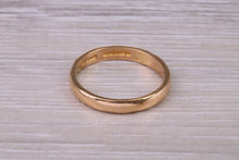 Load image into Gallery viewer, 3 mm Wide 22ct Yellow Gold Traditional D Profile Wedding Band
