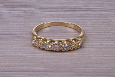 Quarter carat Natural Diamond set 18ct Yellow Gold Ring