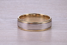 Load image into Gallery viewer, Matching Bridal His and Hers 18ct White and Yellow Gold Wedding Band