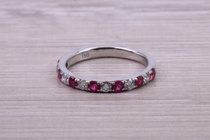 Stunning Ruby and Diamond set 18ct White Gold Eternity Ring