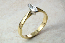 Load image into Gallery viewer, Marquise cut Diamond Solitaire