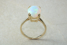 Load image into Gallery viewer, Large Very Fiery Ethiopian Opal set Yellow Gold Ring