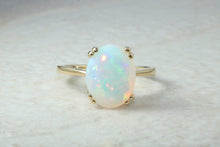 Load image into Gallery viewer, Large Very Fiery Ethiopian Opal set Yellow Gold Ring