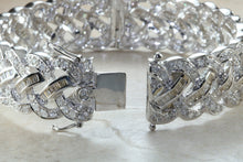 Load image into Gallery viewer, Very Dressy 10 carat Diamond set White Gold Hinged Bangle