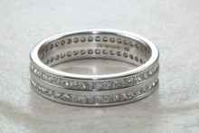 Load image into Gallery viewer, Very Dressy Band Full Circle set with Two Rows of Square Diamonds