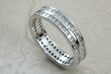 Load image into Gallery viewer, Very Dressy Band Full Circle set with Two Rows of Square Diamonds