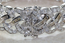 Load image into Gallery viewer, Very Dressy 10 carat Diamond set White Gold Hinged Bangle