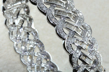 Load image into Gallery viewer, Very Dressy 10 carat Diamond set White Gold Hinged Bangle