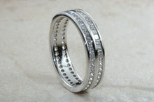 Load image into Gallery viewer, Very Dressy Band Full Circle set with Two Rows of Square Diamonds