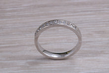 Load image into Gallery viewer, Half Circle Diamond set Platinum Band