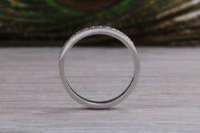 Load image into Gallery viewer, Half Circle Diamond set Platinum Band