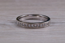 Load image into Gallery viewer, Half Circle Diamond set Platinum Band