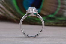 Load image into Gallery viewer, Gorgeouse One carat Pear cut Moissnaite Diamond with Natural Diamonds set Ring