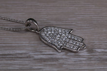 Load image into Gallery viewer, 1.25 carats Diamond set Hamsa Necklace in Platinum