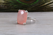 Load image into Gallery viewer, Large 14 carat Pink Chalcedony set White Gold Ring