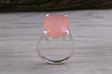 Load image into Gallery viewer, Large 14 carat Pink Chalcedony set White Gold Ring