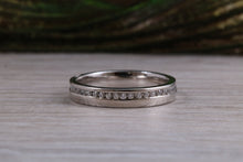 Load image into Gallery viewer, Full Circle Diamond set Platinum or yellow Gold Band