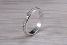 Load image into Gallery viewer, Diamond set Band, 60% set with top grade Round cut Diamonds