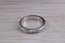 Load image into Gallery viewer, Diamond set Band, 60% set with top grade Round cut Diamonds