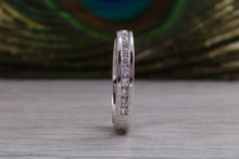 Load image into Gallery viewer, Half carat Round cut Diamonds Chanel set Ring, Available in your Choice of Precious Metals