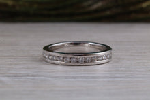 Load image into Gallery viewer, Half carat Round cut Diamonds Chanel set Ring, Available in your Choice of Precious Metals