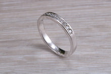 Load image into Gallery viewer, Half Circle Diamond set Platinum Band