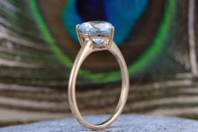 Load image into Gallery viewer, Heart Shape Sky Blue Topaz set Yellow Gold Ring