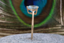 Load image into Gallery viewer, Heart Shape Sky Blue Topaz set Yellow Gold Ring