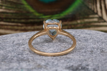 Load image into Gallery viewer, Heart Shape Sky Blue Topaz set Yellow Gold Ring