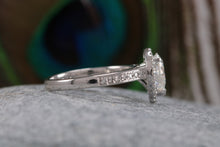 Load image into Gallery viewer, Gorgeouse One carat Pear cut Moissnaite Diamond with Natural Diamonds set Ring