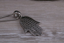 Load image into Gallery viewer, 1.25 carats Diamond set Hamsa Necklace in Platinum
