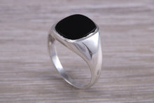 Load image into Gallery viewer, Black Onyx set Sterling Silver Signet Ring