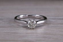 Load image into Gallery viewer, Simple and Elegant Diamond set 18ct White Gold Solitaire