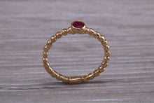 Load image into Gallery viewer, Very Dainty Ruby set Yellow Gold Ring
