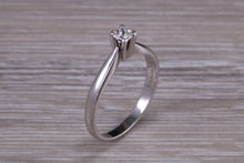 Load image into Gallery viewer, Simple and Dainty Diamond set White Gold Solitaire