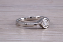 Load image into Gallery viewer, Rub Over Certified Diamond set Twist Shank Solitaire
