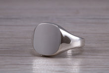 Load image into Gallery viewer, Family Crest Engraved Heavy and Chunky Signet Ring, Available in Your Choice of Precious Metals