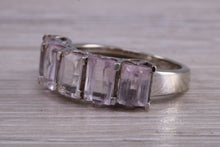 Load image into Gallery viewer, Five stone Morganite set White Gold Ring