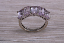 Load image into Gallery viewer, Five stone Morganite set White Gold Ring
