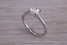 Load image into Gallery viewer, One carat Square Princess cut Moissanite Diamond Solitaire
