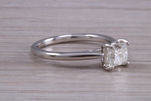 Load image into Gallery viewer, One carat Square Princess cut Moissanite Diamond Solitaire