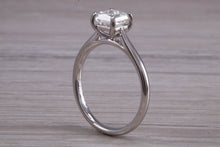 Load image into Gallery viewer, One carat Square Princess cut Moissanite Diamond Solitaire