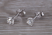 Load image into Gallery viewer, Timeless One carat Diamond Solitaire Stud Earrings