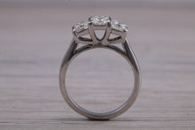 Load image into Gallery viewer, One carat Princess cut Diamond Trilogy Ring