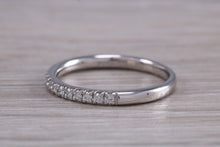 Load image into Gallery viewer, Half Circle Diamond set Platinum Band