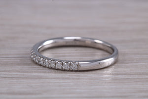 Half Circle Diamond set Platinum Band