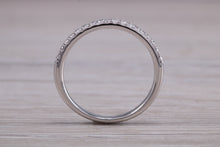 Load image into Gallery viewer, Half Circle Diamond set Platinum Band