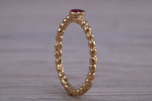 Load image into Gallery viewer, Very Dainty Ruby set Yellow Gold Ring