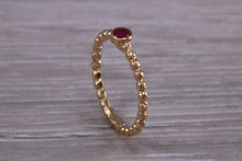 Load image into Gallery viewer, Very Dainty Ruby set Yellow Gold Ring