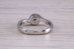 Rub Over Certified Diamond set Twist Shank Solitaire